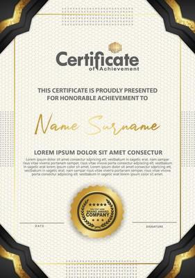 certificate template with luxury and texture pattern background