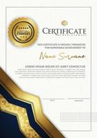 certificate template with luxury and texture pattern background vector