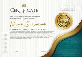 certificate template with luxury and texture pattern background vector