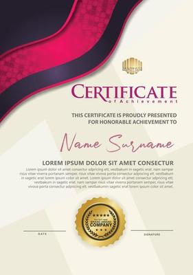 certificate template with luxury and elegant texture pattern background