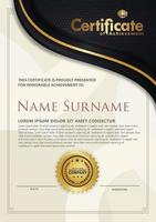 certificate template with luxury and elegant texture pattern background vector