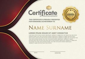 certificate template with luxury and elegant texture pattern background vector