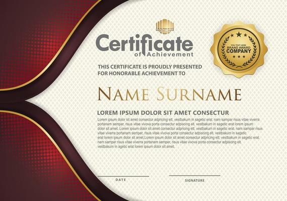 certificate template with luxury and elegant texture pattern background