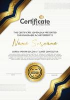 certificate template with luxury and texture pattern background vector