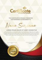 Certificate template with textured background, vector