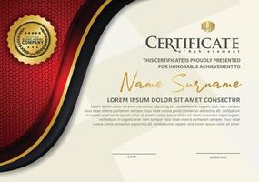 certificate template with luxury and elegant texture pattern background vector