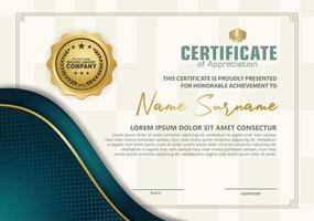 certificate template with luxury and elegant texture pattern background vector