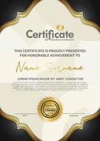 certificate template with luxury and elegant texture pattern background vector