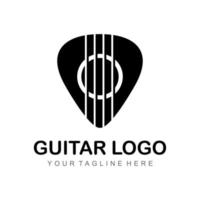 elegir el logotipo de la guitarra vector