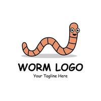 logotipo de dibujos animados de gusano vector