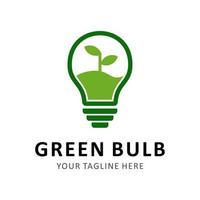 bulb plant logo vector