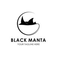 logotipo de manta negra vector