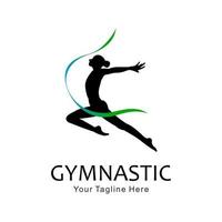 logotipo de vector de gimnasia