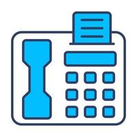 fax machine Finance Related Vector Line Icon. Editable Stroke Pixel Perfect.