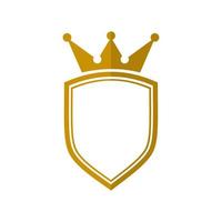 shield and crown logo vector