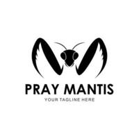 logotipo de la mantis religiosa vector