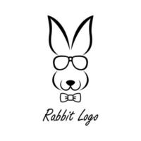 cool rabbit logo vector