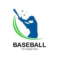 baseball player logo vector