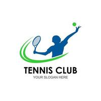 logotipo de jugador de tenis vector