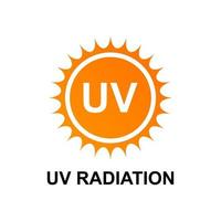 icono de radiación ultravioleta vector