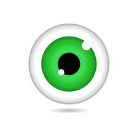 icono de ojo verde vector