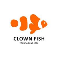 Clown fish logo vector