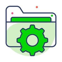 folder management Finance Related Vector Line Icon. Editable Stroke Pixel Perfect.