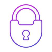 padlock Finance Related Vector Line Icon. Editable Stroke Pixel Perfect.