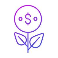 growth money Finance Related Vector Line Icon. Editable Stroke Pixel Perfect.