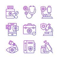 Set of Medical and Healthcare, vector icons. Premium quality symbols.