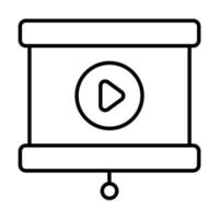 presentation Finance Related Vector Line Icon. Editable Stroke Pixel Perfect.