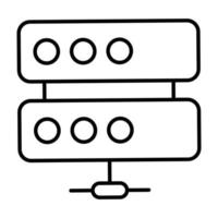 database Finance Related Vector Line Icon. Editable Stroke Pixel Perfect.