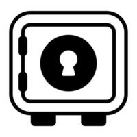 locker Finance Related Vector Line Icon. Editable Stroke Pixel Perfect.