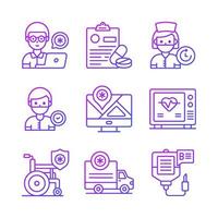 Set of Medical and Healthcare, vector icons. Premium quality symbols.