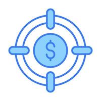 target Finance Related Vector Line Icon. Editable Stroke Pixel Perfect.