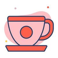 icono de línea vectorial relacionado con las finanzas de la taza de té. píxel de trazo editable perfecto. vector