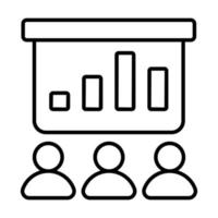 presentation Finance Related Vector Line Icon. Editable Stroke Pixel Perfect.