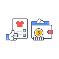 Shopping and E-commerce, Simple vector illustration.