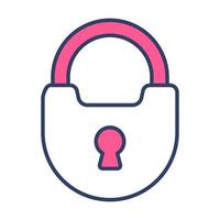 padlock Finance Related Vector Line Icon. Editable Stroke Pixel Perfect.