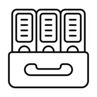 file cabinet Finance Related Vector Line Icon. Editable Stroke Pixel Perfect.