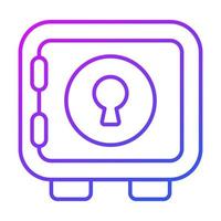 locker Finance Related Vector Line Icon. Editable Stroke Pixel Perfect.