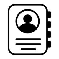 contact book Finance Related Vector Line Icon. Editable Stroke Pixel Perfect.