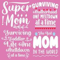 Premium vector typography of mother's day with pink background