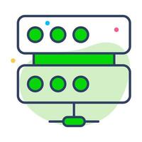 database Finance Related Vector Line Icon. Editable Stroke Pixel Perfect.