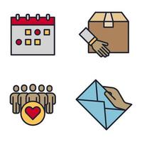 Shipping delivery set icon symbol template for graphic and web design collection logo vector illustration