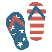 American flag Flip Flops USA vector