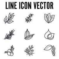 Spices, condiments and herbs elements set icon symbol template for graphic and web design collection logo vector illustration