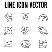 plantilla de símbolo de icono de conjunto de análisis de datos para ilustración de vector de logotipo de colección de diseño gráfico y web