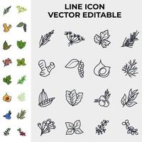 Spices, condiments and herbs elements set icon symbol template for graphic and web design collection logo vector illustration