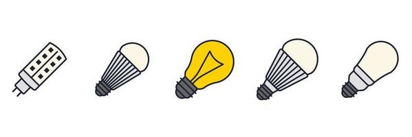 Light Bulb set icon symbol template for graphic and web design collection logo vector illustration